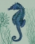 Picture of BLUE SEAHORSES ON LIGHT GREEN SAGE B