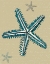 Picture of BLUE STARFISH ON TAUPE A