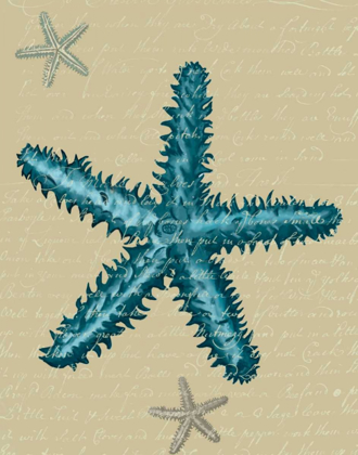 Picture of BLUE STARFISH ON TAUPE B