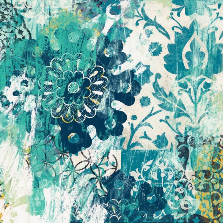 Picture of BLUE FLORAL LAYERS II