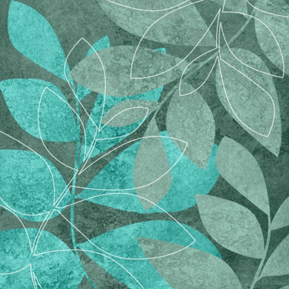 Picture of TEAL LEAVES II