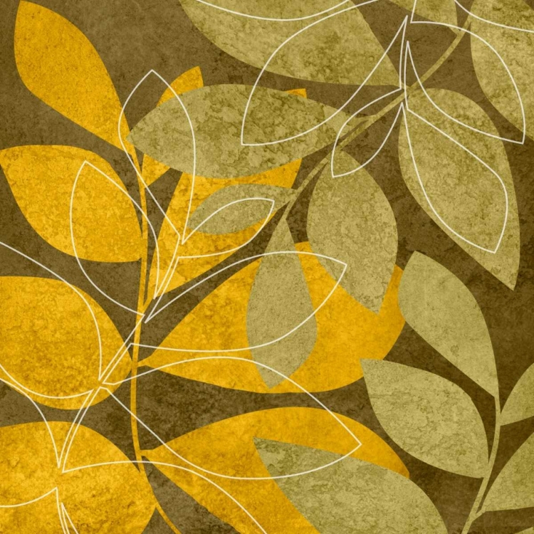 Picture of YELLOW AND BROWN LEAVES II