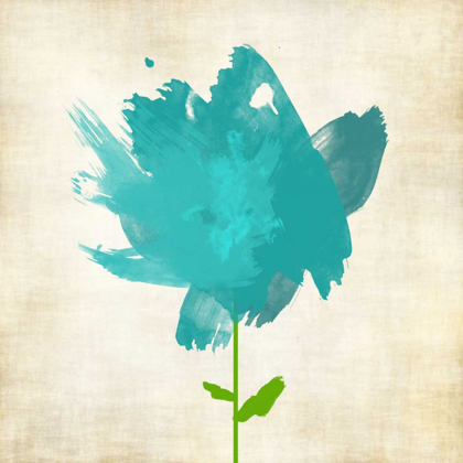 Picture of BRUSH STROKE FLOWERS BLUE I