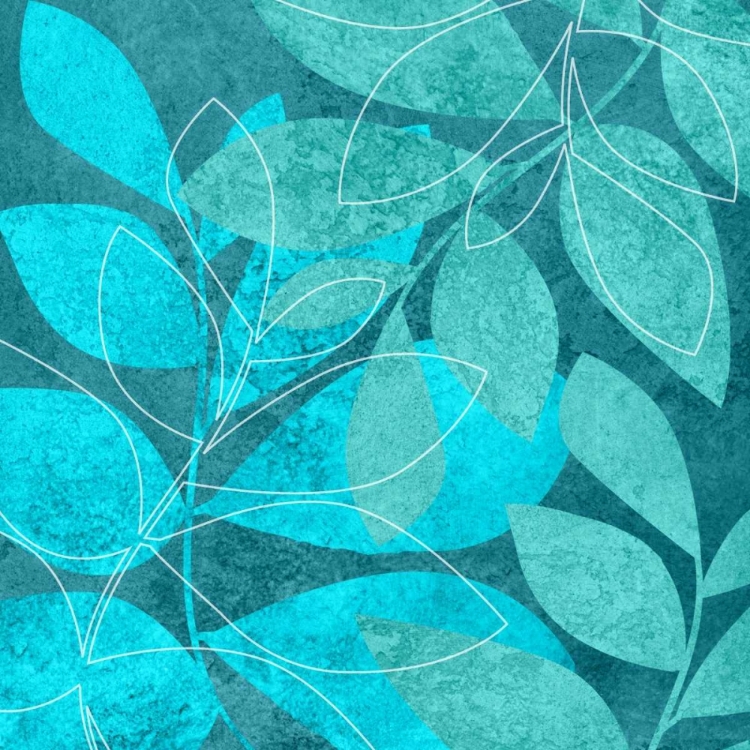 Picture of TURQUOISE LEAVES II