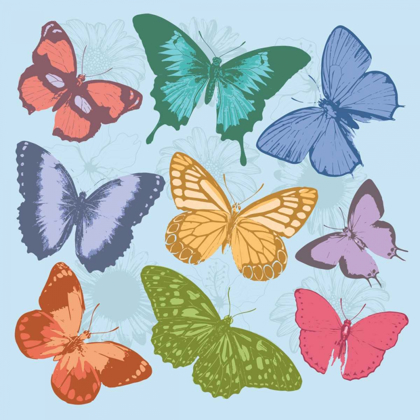 Picture of COLORFUL BUTTERFLIES BLUE