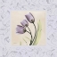 Picture of PURPLE TULIPS ON PURPLE DAMASK