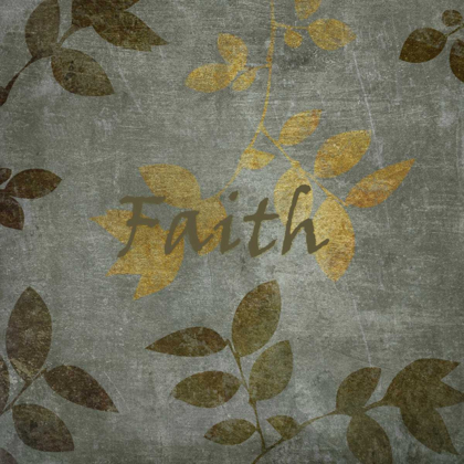 Picture of GOLD AND BROWN LEAVES FAITH