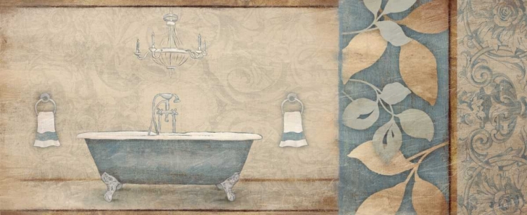 Picture of BLUE BATH FLORAL PATTERN