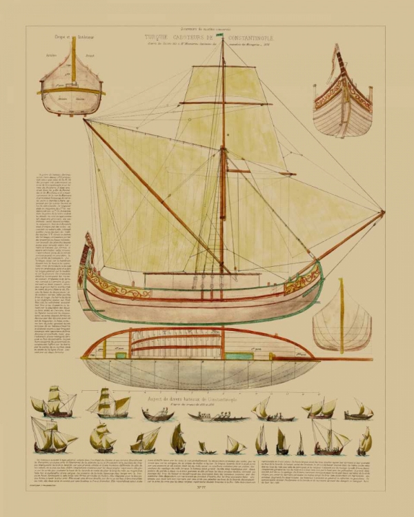 Picture of ANTIQUE SHIP PLAN I
