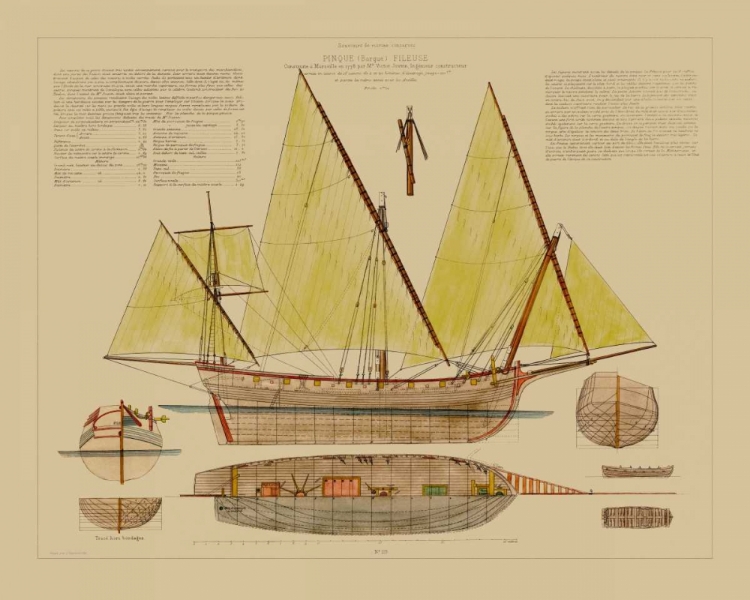 Picture of ANTIQUE SHIP PLAN V