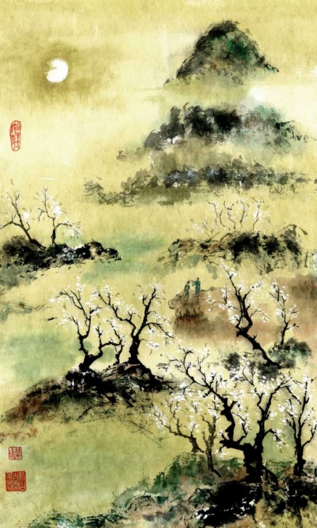 Picture of VIEWING PLUM BLOSSOMS IN MOONLIGHT