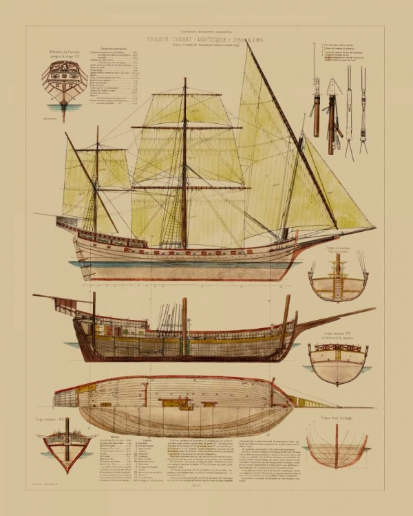 Picture of ANTIQUE SHIP PLAN II