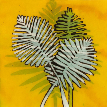 Picture of GOLD BATIK BOTANICAL III