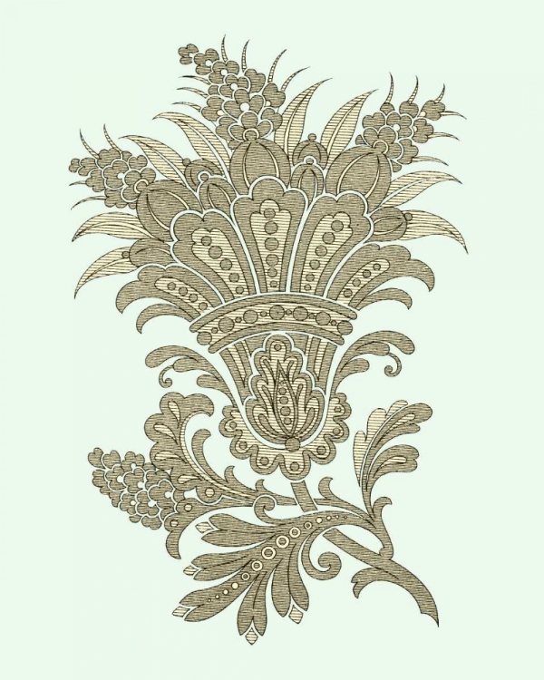 Picture of CELADON FLORAL MOTIF I