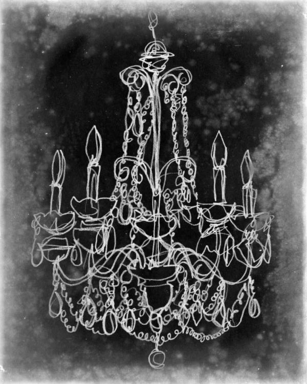 Picture of CHALKBOARD CHANDELIER SKETCH III