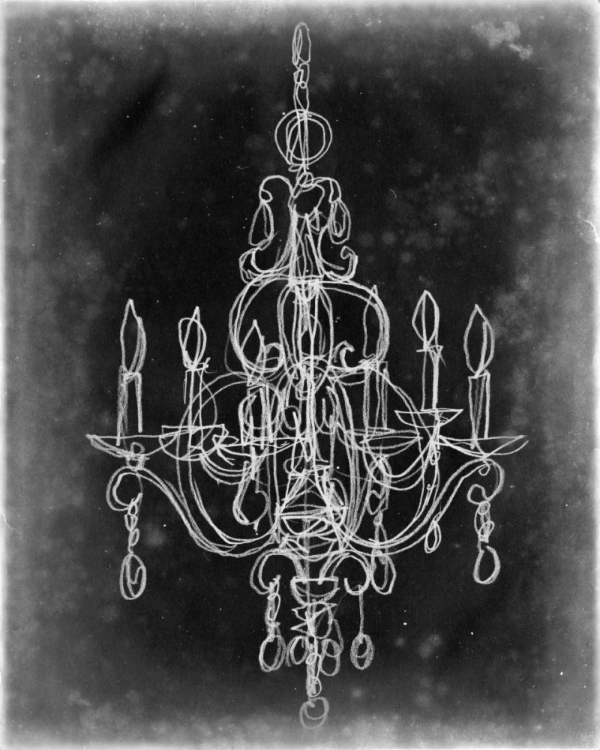 Picture of CHALKBOARD CHANDELIER SKETCH IV