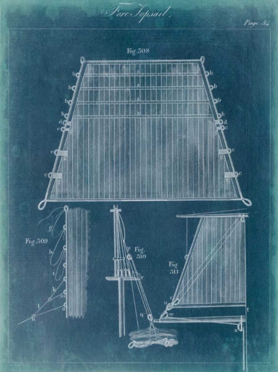 Picture of NAUTICAL DETAIL BLUEPRINT I