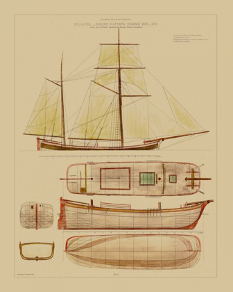 Picture of ANTIQUE SHIP PLAN IV