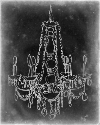 Picture of CHALKBOARD CHANDELIER SKETCH I