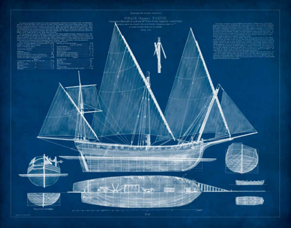 Picture of ANTIQUE SHIP BLUEPRINT III