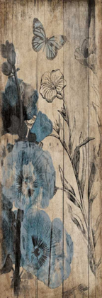 Picture of WOOD FLORAL BLUE