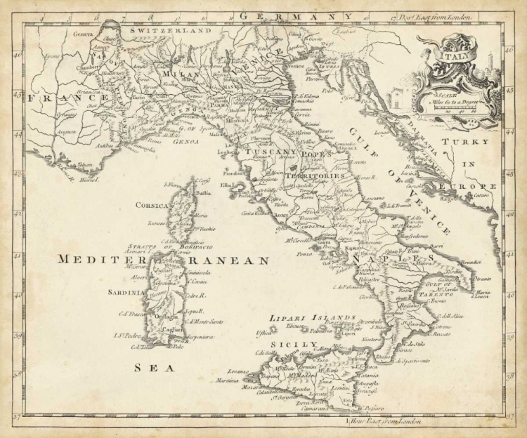 Picture of MAP OF ITALY