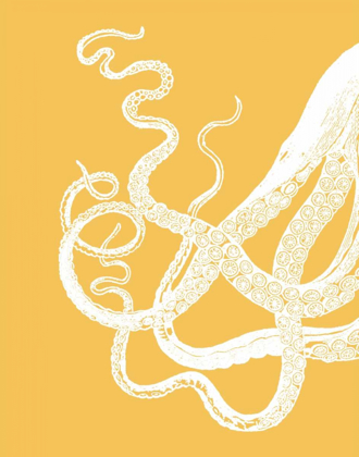 Picture of OCTOPUS TENTACLES WHITE ON MUSTARD