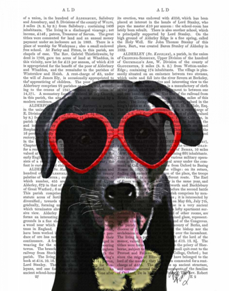 Picture of BLACK LABRADOR WITH HEART SUNGLASSES