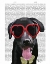 Picture of BLACK LABRADOR WITH HEART SUNGLASSES