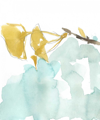 Picture of GINKGO ON DUSTY TEAL I