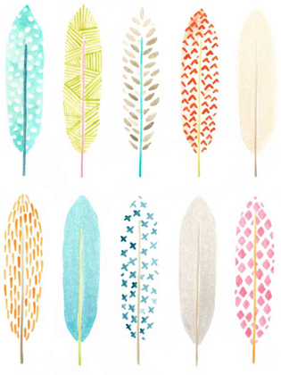 Picture of FEATHER PATTERNS I