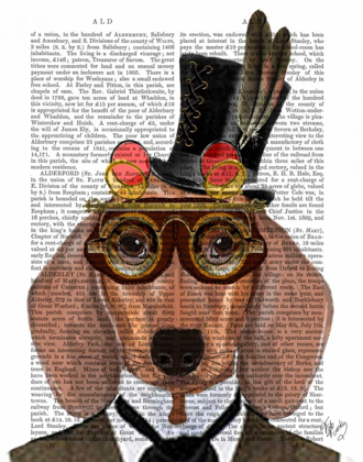 Picture of DACHSHUND WITH TOP HAT AND GOGGLES