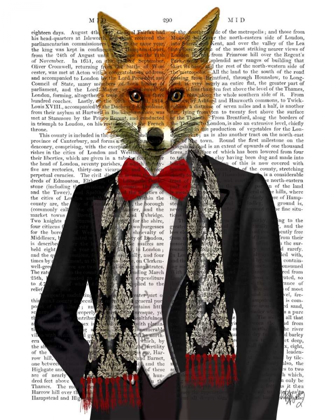 Picture of FOX WITH RED BOW TIE