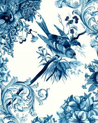 Picture of BIRD AND BRANCH IN INDIGO II