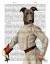 Picture of GREYHOUND FENCER IN CREAM PORTRAIT