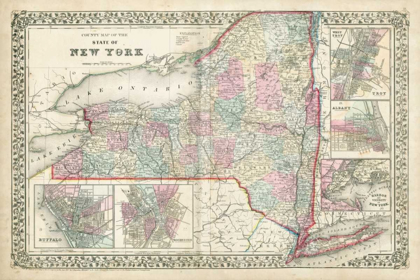 Picture of JOHNSONS MAP OF NEW YORK