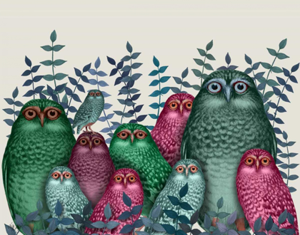Picture of ELECTRIC OWLS, PINK AND GREEN