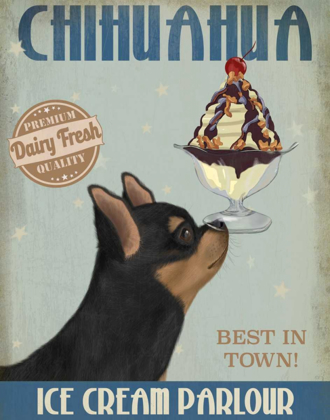 Picture of CHIHUAHUA, BLACK AND GINGER, ICE CREAM