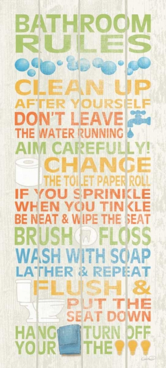Picture of BATHROOM RULES II