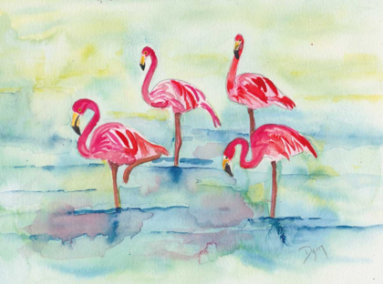 Picture of SUNSET FLAMINGOES II