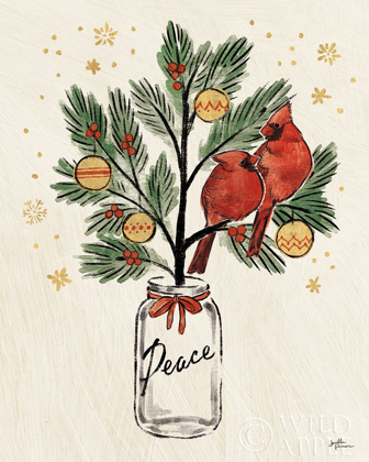 Picture of CHRISTMAS LOVEBIRDS XIII