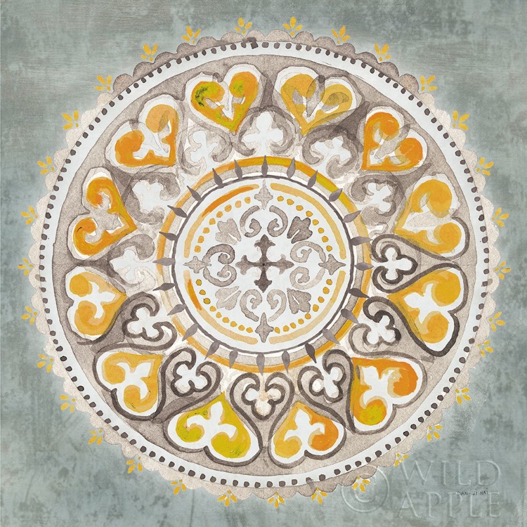 Picture of MANDALA DELIGHT III YELLOW GREY