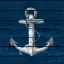 Picture of ANCHOR ON BLUE WOOD