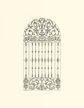 Picture of B-W WROUGHT IRON GATE III