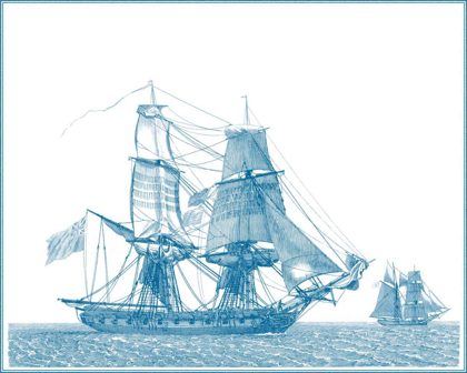 Picture of SAILING SHIPS IN BLUE II