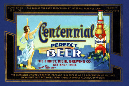 Picture of CENTENNIAL PERFECT BEER LABEL