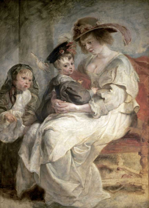 Picture of HELENA FOURMENT AND HER CHILDREN, CLAIRE-JEANNE AND FRANCOIS