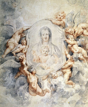 Picture of IMAGE OF THE VIRGIN PORTRAYED WITH ANGELS