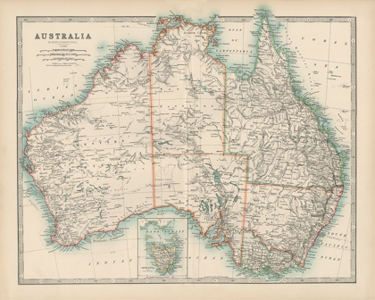 Picture of JOHNSTONS MAP OF AUSTRALIA