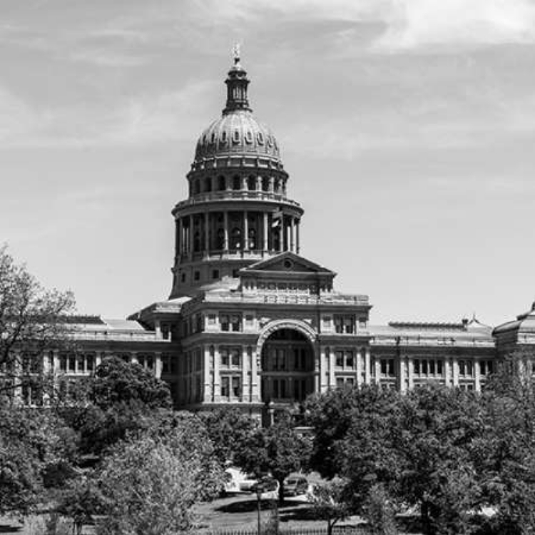 Picture of THE TEXAS CAPITOL, AUSTIN, TEXAS, 2014 - BLACK AND WHITE